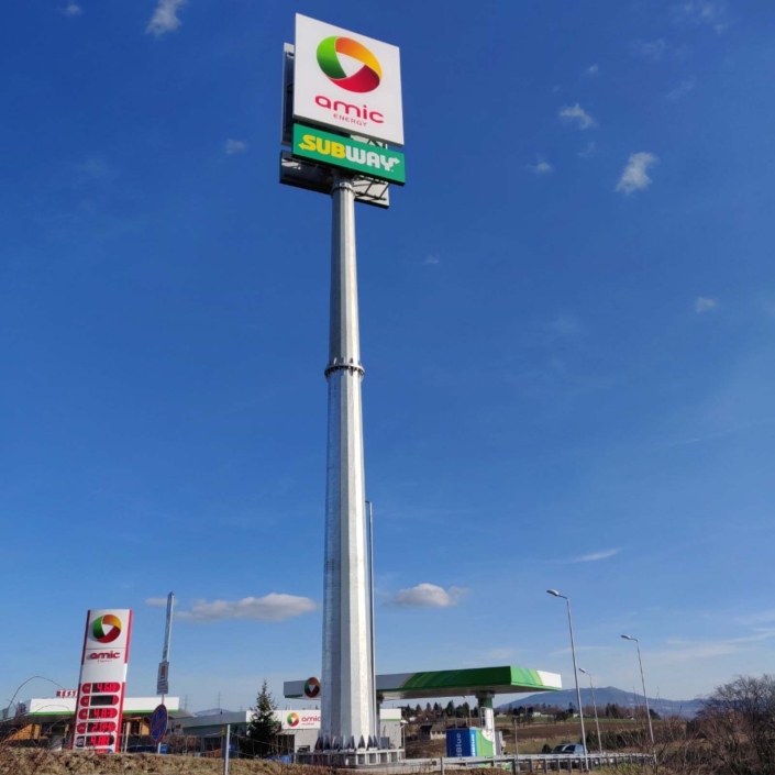 słupy reklamowe witacze