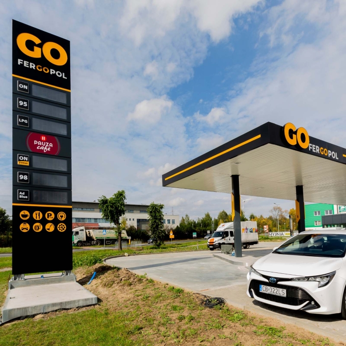 oznakowanie stacji benzynowych producent